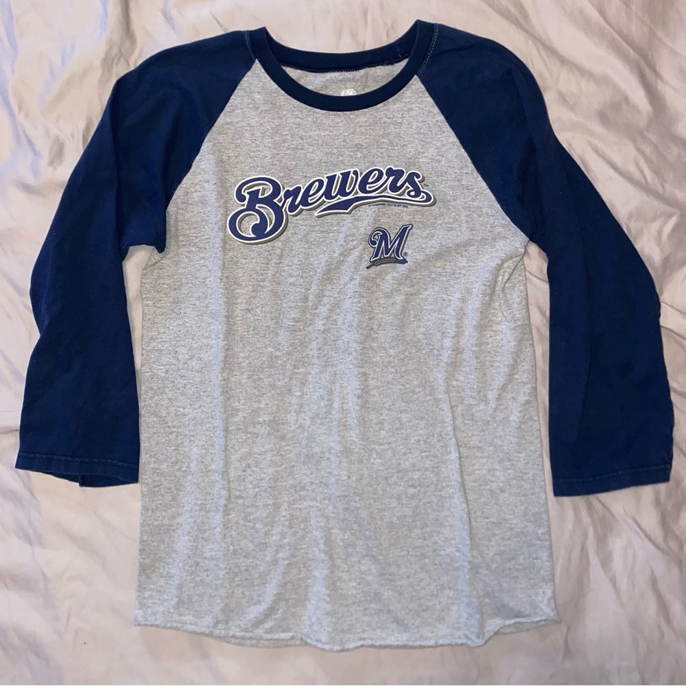 Brewers 3/4 sleeve baseball tee